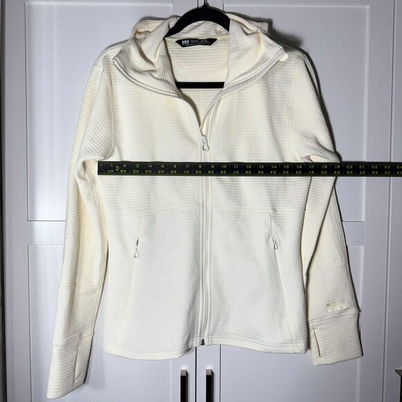 Helly Hansen HH Relaxed Women's Zip up Sweater Zipper pocket off White SMALL - Picture 6 of 9